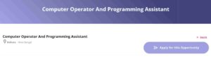 IRCTC Computer Operator vacancy 2023