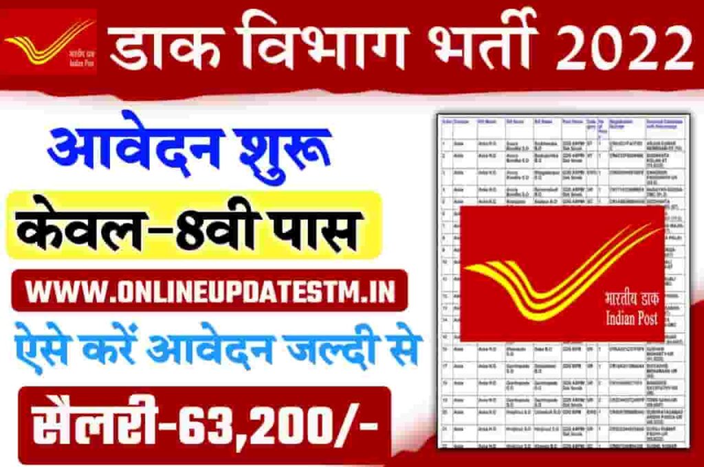 India Post office vacancy 2022