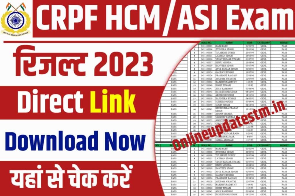 CRPF Head Constable Ministerial Result 2023