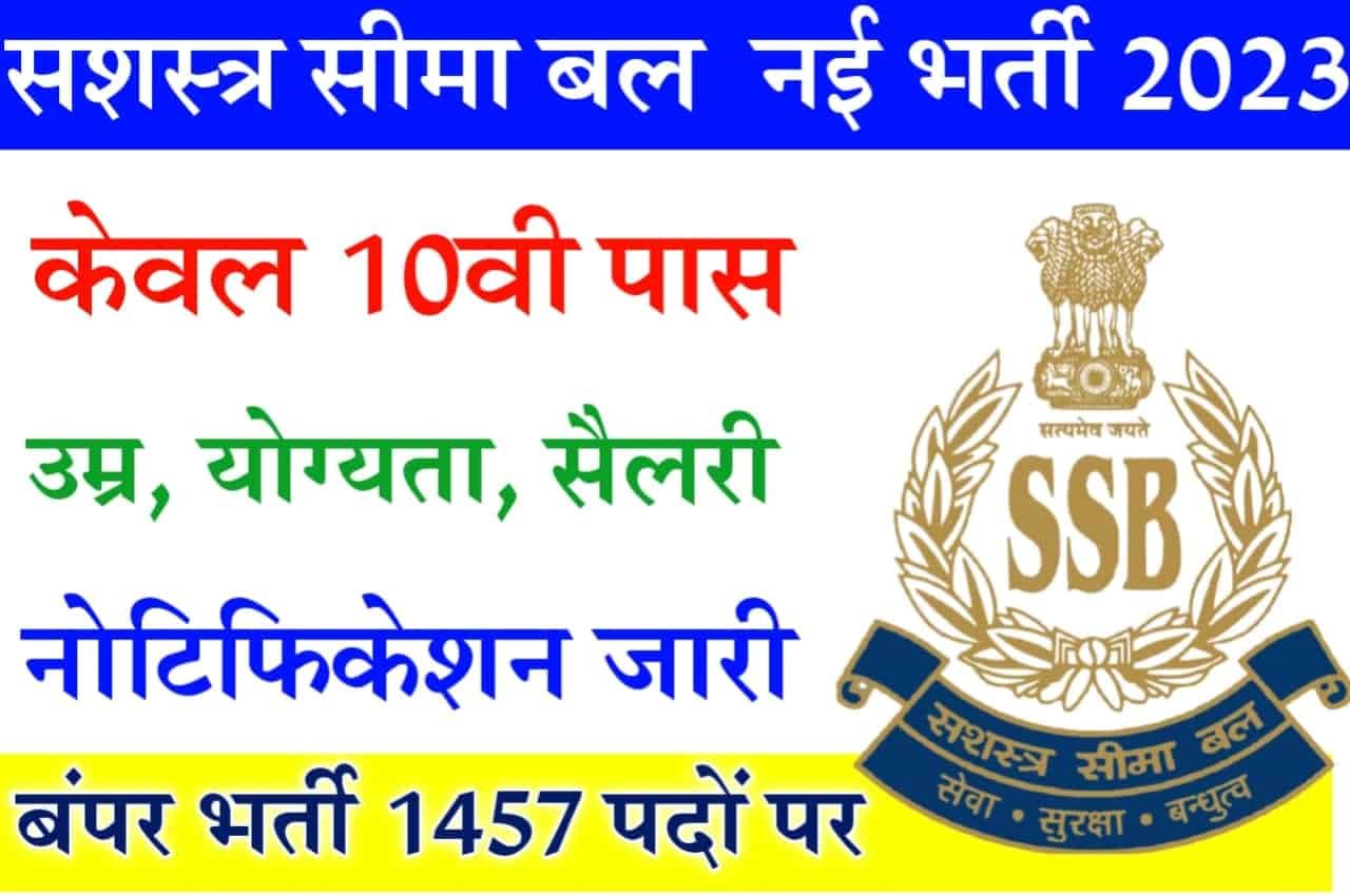 SSB Recruitment 2022: Monthly Salary up to 215900, Check Posts, Eligibility  Salary, and Other Details