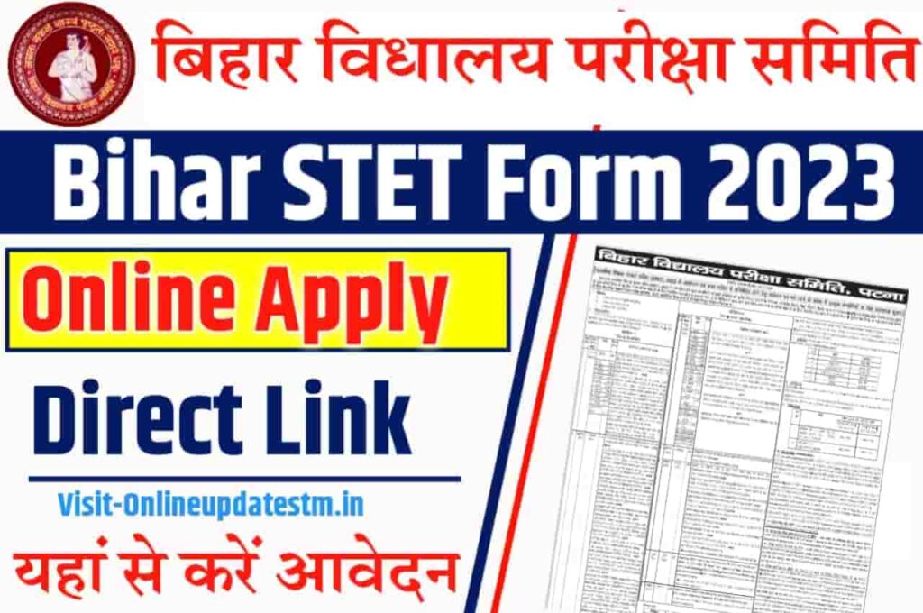 Bihar STET Online Form 2023