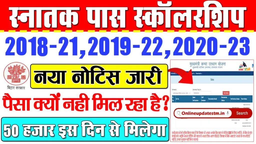 Graduation Pass Scholarship Payment Status Check