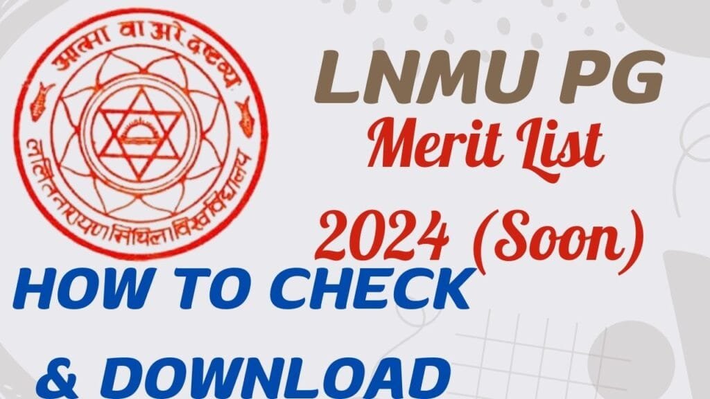 LNMU PG Merit List 2024