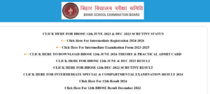Bihar Board Inter Dummy Admit Card 2025
