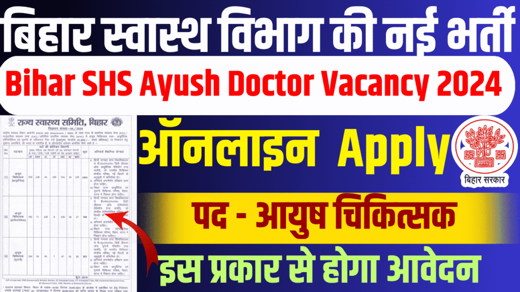Bihar SHS Ayush Doctor Vacancy 2024