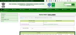 CSIR NEERI Vacancy 2025