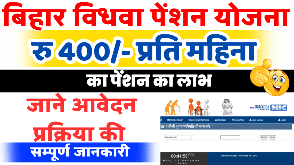 Bihar Vidhwa Pension Yojana 2025