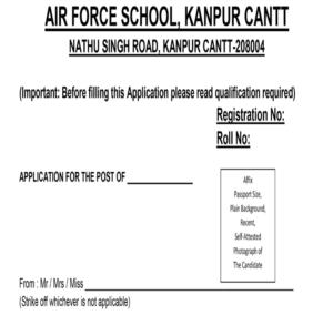 Air Force School Vacancy 2025