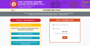 Railway RRC ECR Apprentice Online Form 2025