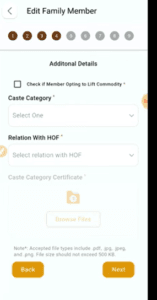 Ration card correction online 2025
