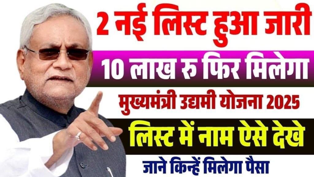 Bihar Udyami Yojana 2025 Selection List