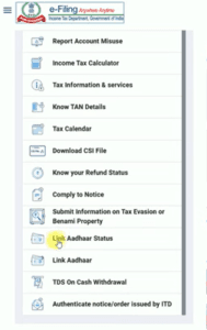 Link pan card with aadhar