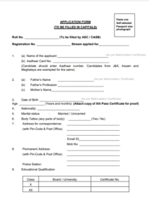 Air Force Non-Combatant Form 2025