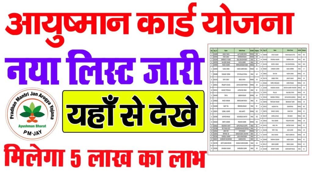 Ayushman Card Village Wise Beneficiary List Download