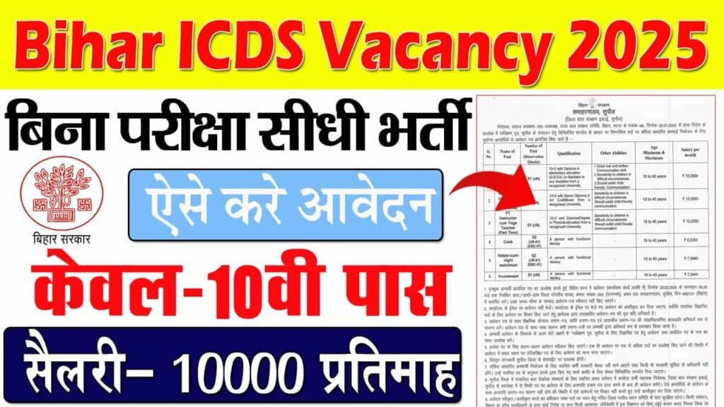 Bihar ICDS Bharti 2025