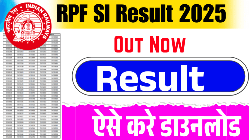 RPF SI Result 2025