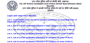 UP Police Final Result 2025