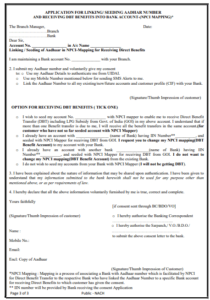 Aadhaar Seeding With Bank Account 2025