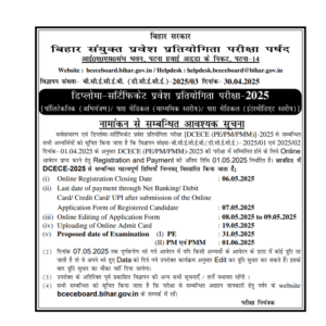 Bihar polytechnic admit card 2025