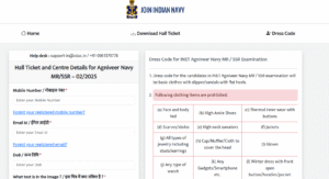 Indian Navy SSR MR Admit Card 2025`