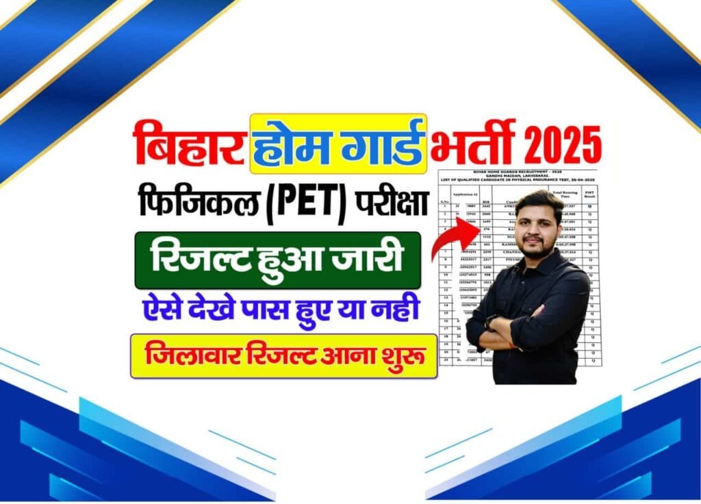 Bihar Home Guard Physical Result 2025