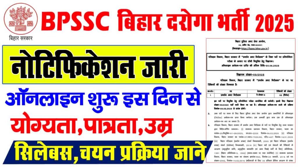 BPSSC Bihar Daroga Recruitment 2025