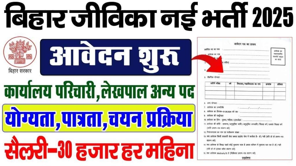 Bihar Jeevika office Boy Vacancy 2025