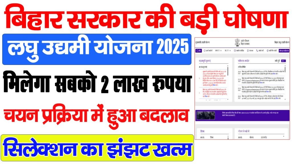 Laghu Udyami Yojana 2025 Big Update