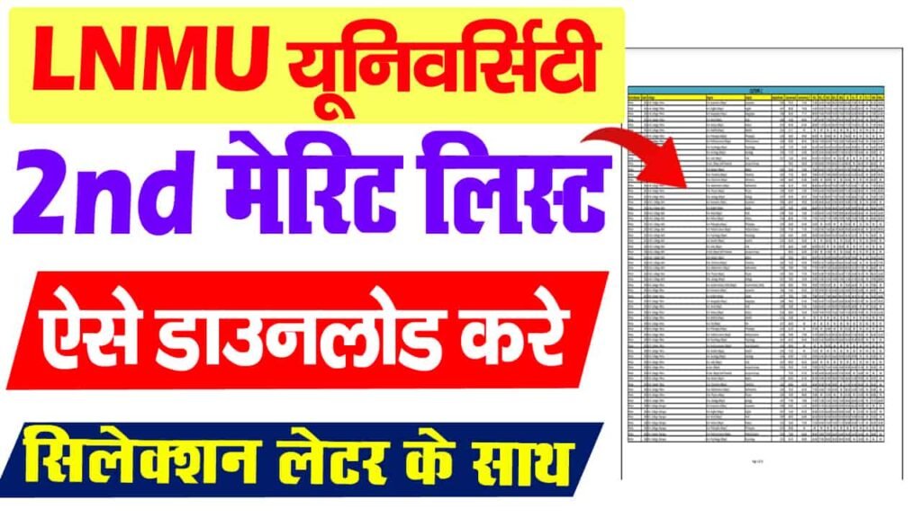 LNMU UG 2nd Merit List 2025
