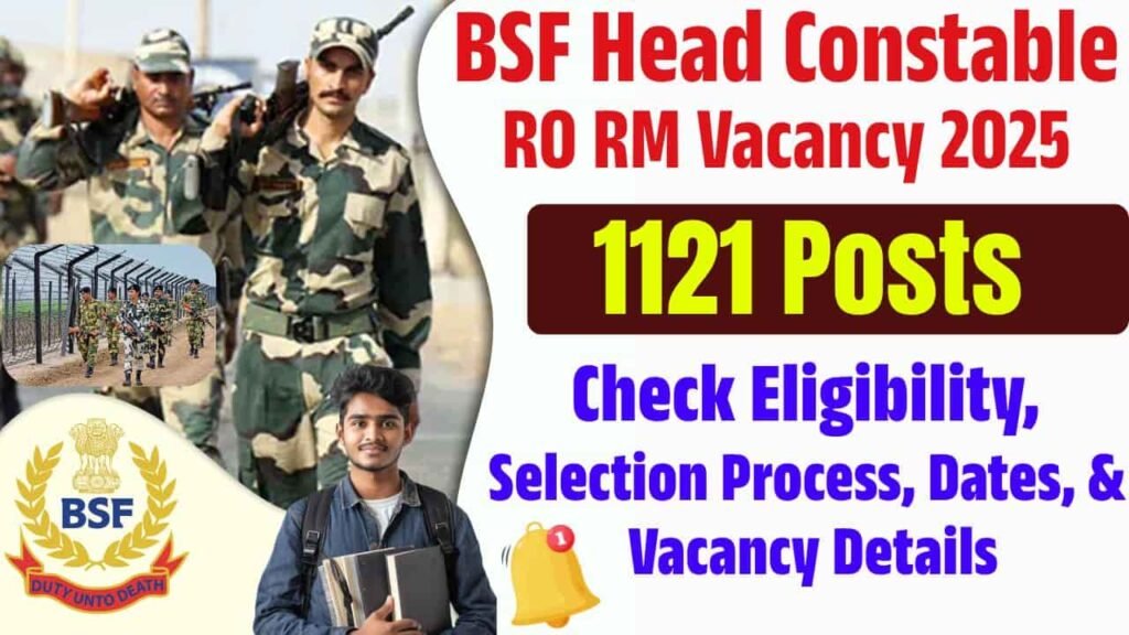 BSF Head Constable RO RM Vacancy 2025