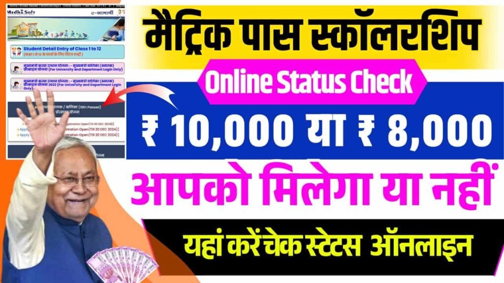 Matric Pass Scholarship Online Status Check