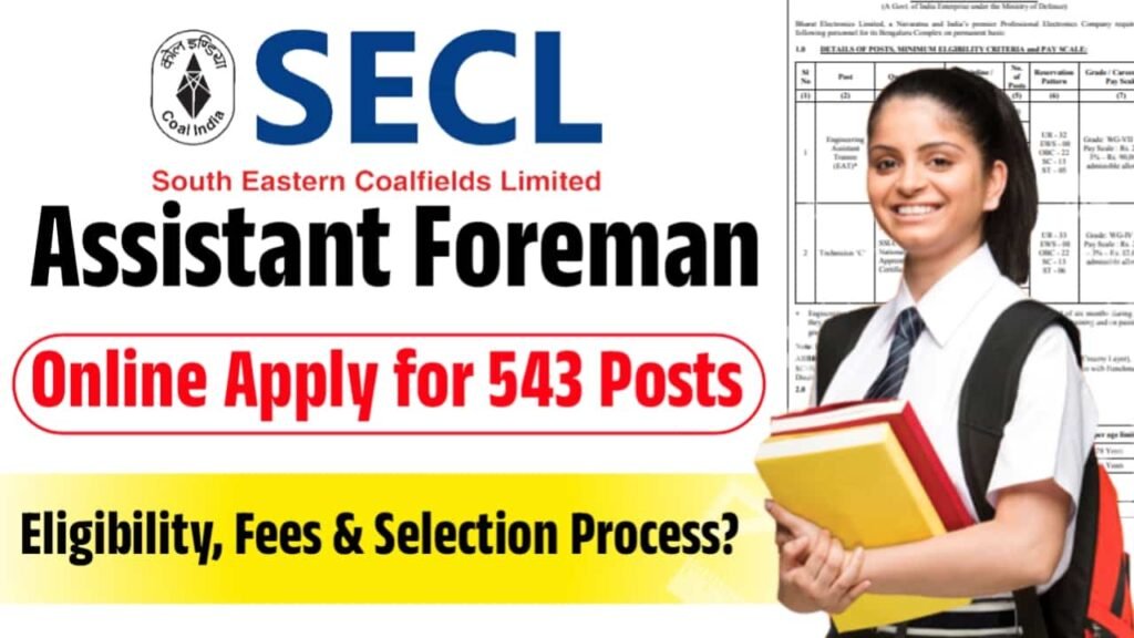SECL Assistant Foreman Vacancy 2025