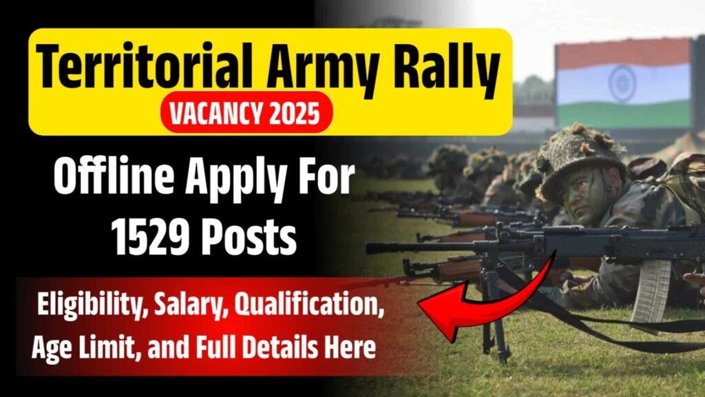 Territorial Army Rally Vacancy 2025