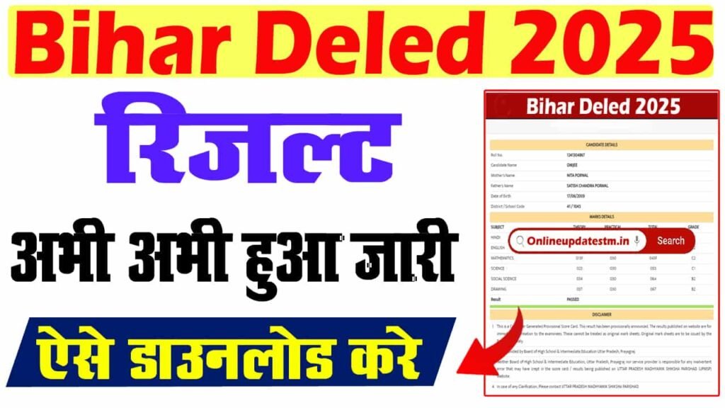 Bihar Deled Result 2025