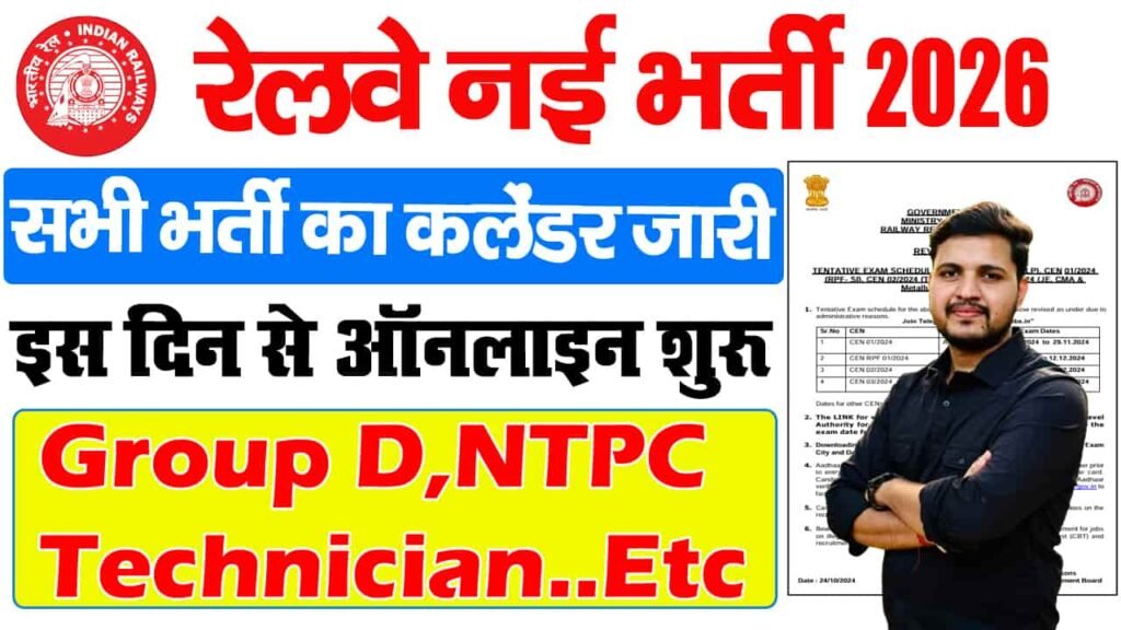 RRB Exam Calendar 2026