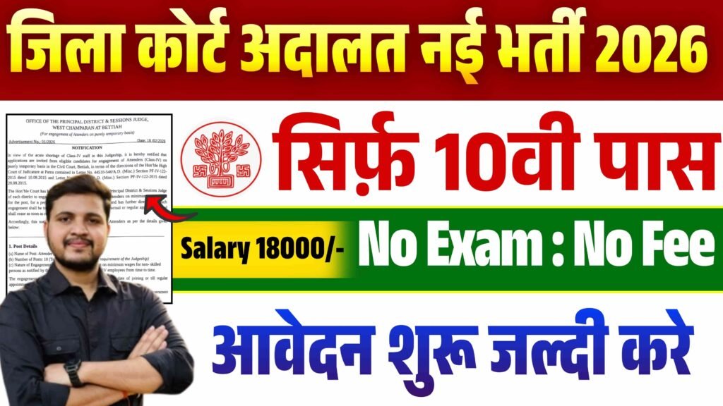 Bihar District Court Attender Vacancy 2026