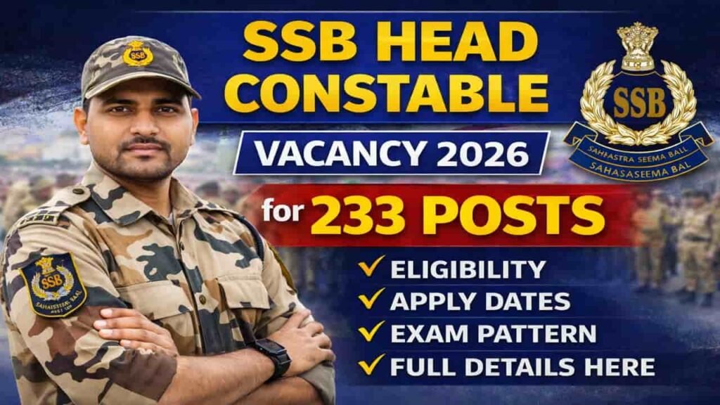 SSB Head Constable Vacancy 2026