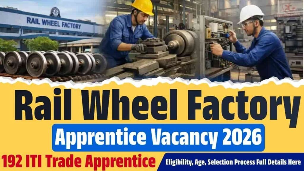Rail Wheel Factory Apprentice Vacancy 2026