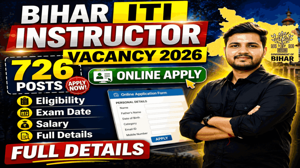Bihar ITI Instructor Vacancy 2026