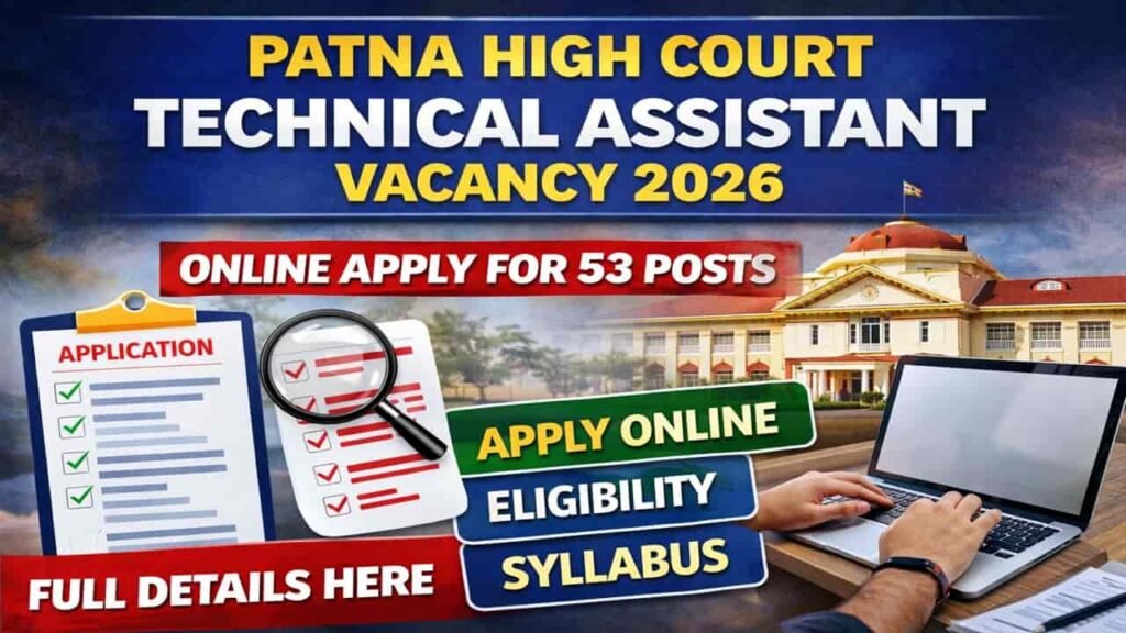 Patna High Court Technical Assistant Vacancy 2026