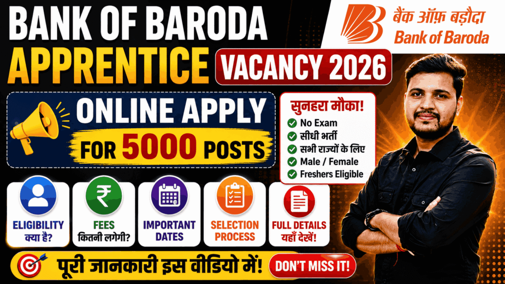 Bank of Baroda Apprentice Vacancy 2026