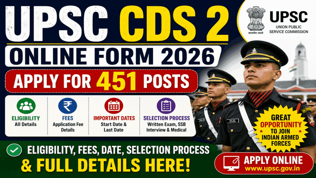 UPSC CDS 2 Online Form 2026