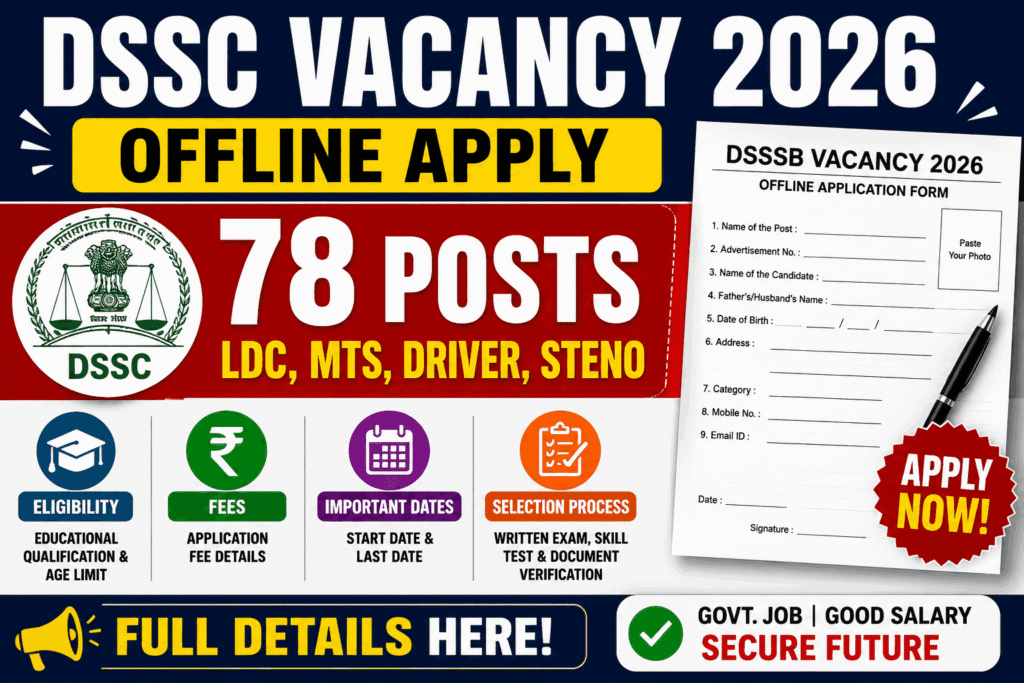 DSSC Vacancy 2026