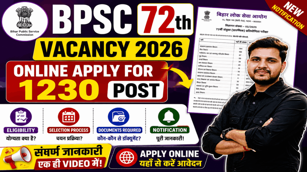 BPSC 72th Vacancy 2026