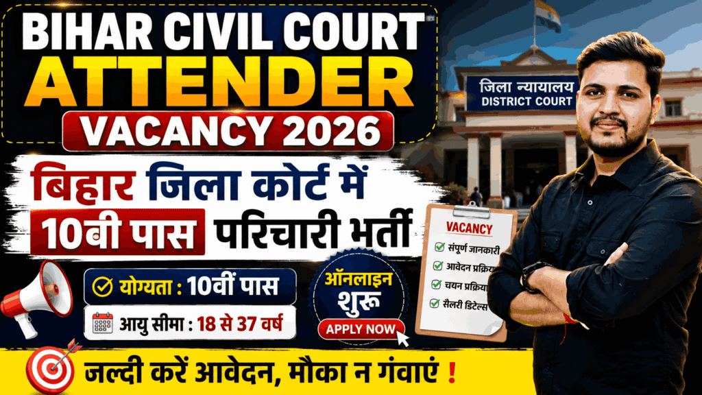 Bihar Civil Court Attender Vacancy 2026